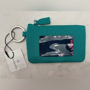 Vera Bradley Zip ID Case Turquoise Sea NWT